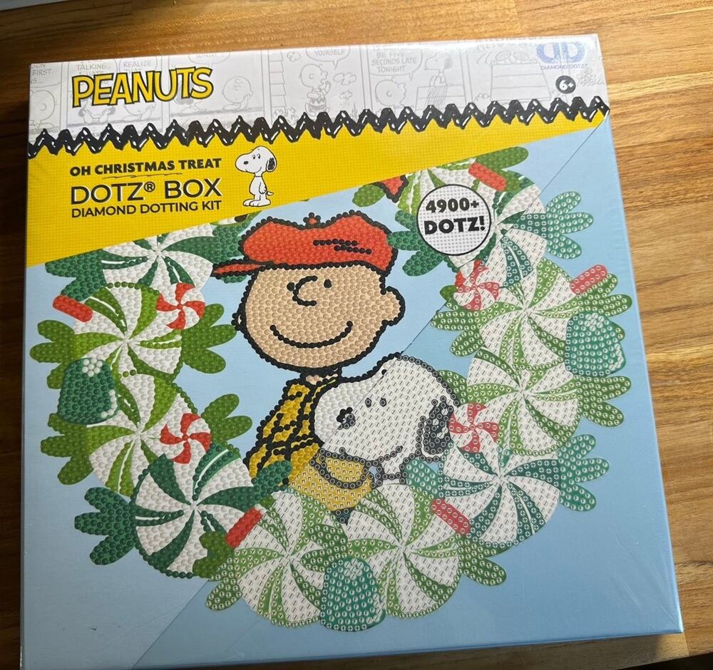 Oh Christmas Treat Dotz Box Diamond Art Dotting Kit Snoopy Charlie Brown Sealed